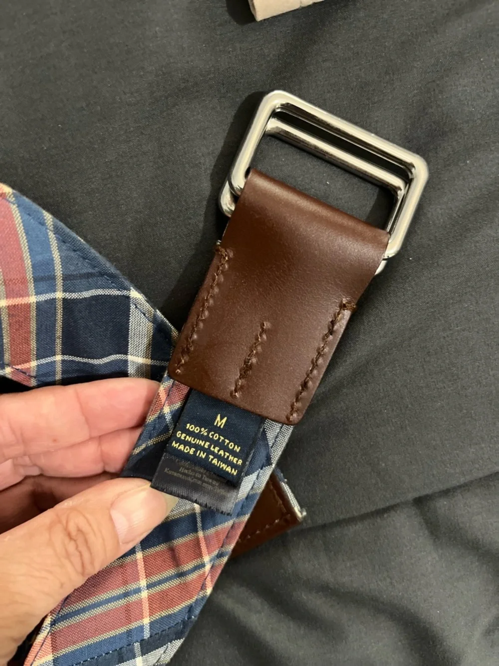 Brooks Brothers Madras With Leather Belt • Size M • NWOT